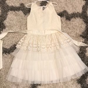 Cream lace tulle Nanette Lepore dress